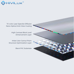 HiViLux® RGB-Triplelaser Tension-Motorleinwand – HiViGrey Cinema 3L – Schwarz/Weiß