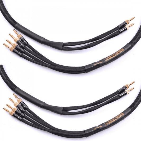 HiViLux Bi-Wiring OFC Lautsprecherkabel Bananenstecker