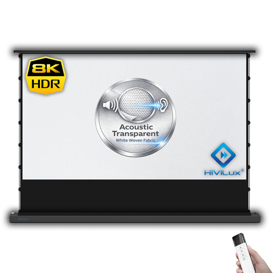 HiViLux® RGB triple-laser akoestisch vloer-motorscherm – HiViGrey Cinema SD – zwart/wit