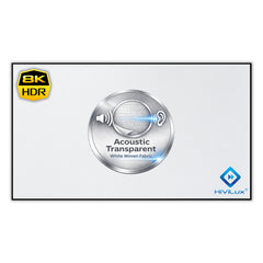 HiViLux® 16:9 Tension Motorized Projection Screen – Grey HiViGrey Cinema 0.8 – Black/White Housing