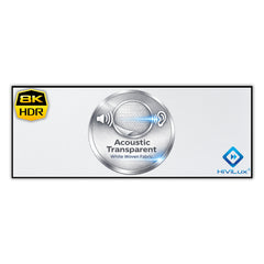 HiViLux® 16:9 Tension Motorized Projection Screen – Grey HiViGrey Cinema 0.8 – Black/White Housing