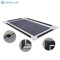 HiViLux® 16:9 Tension Motorized Projection Screen – Grey HiViGrey Cinema 0.8 – Black/White Housing