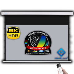 HiViLux® RGB-Triplelaser Tension-Motorleinwand – HiViGrey Cinema 3L – Schwarz/Weiß