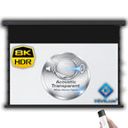 HiViLux® Akustik Tension-Motorleinwand – HiViWhite Cinema SD Gewebe – Schwarz/Weiß
