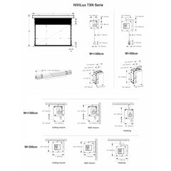 HiViLux® RGB-Triplelaser Tension-Motorleinwand – HiViGrey Cinema 3L – Schwarz/Weiß