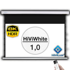 HiViLux® Tension-Motorleinwand – HiViWhite Cinema 1,0 Weißtuch – Gehäuse Schwarz/Weiß