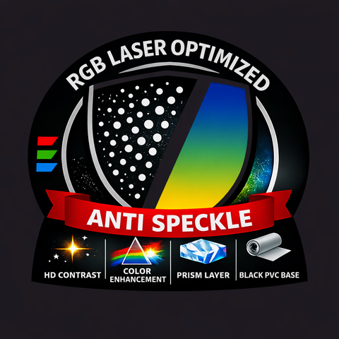 HiViLux® RGB-Triplelaser Boden-Motorleinwand – HiViGrey Cinema 3L – Schwarz/Weiß