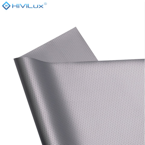 HiViLux® ALR Akustik Tension-Motorleinwand – HiViGrey Cinema 5DMP micro perforated– Schwarz/Weiß