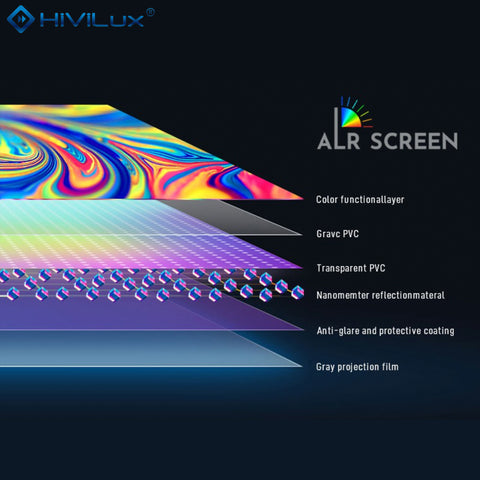 HiViLux® ALR Akustik Tension-Motorleinwand – HiViGrey Cinema 5DMP micro perforated– Schwarz/Weiß