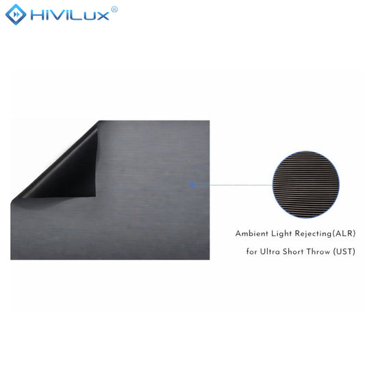 HiViLux® 16:9 Tension Motorized Projection Screen – Grey HiViGrey Cinema 0.8 – Black/White Housing 