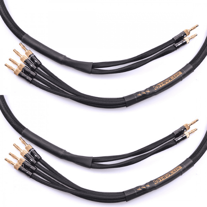 HiViLux Bi-Wiring OFC Lautsprecherkabel Bananenstecker