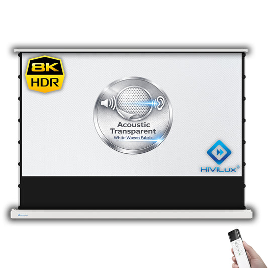 HiViLux® RGB triple-laser akoestisch vloer-motorscherm – HiViGrey Cinema SD – zwart/wit