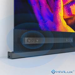 HiViLux® UST/CLR hoogcontrast vrijstaand vloerprojectiescherm – HiViPrism Cinema HDR – zwart/wit