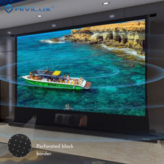 HiViLux® UST/CLR hoogcontrast vrijstaand vloerprojectiescherm – HiViPrism Cinema HDR – zwart/wit