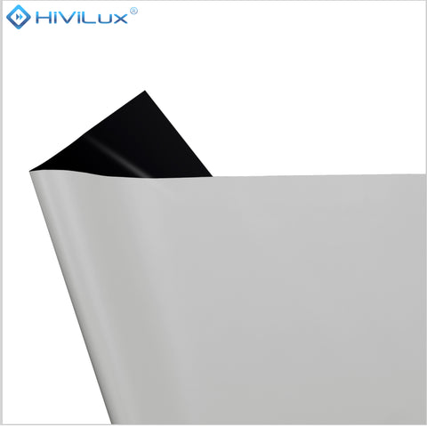 HiViLux® grau Boden-Motorleinwand – HiViGrey Cinema 0,8 – Schwarz/Weiß