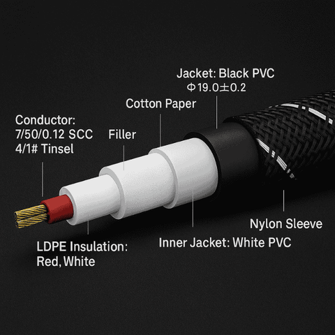 HiViLux HiFi NF Cinch/RCA Kabel OCC/SCC mit Ferritring