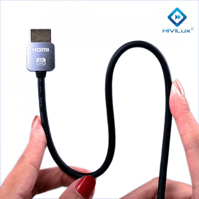 HiViLux Ultra Slim flexible Highspeed HDMI OFC-Kabel Metal V2,0b