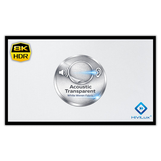 HiViLux® Akustik Samt-Rahmenleinwand – HiViWhite Cinema SD Gewebe