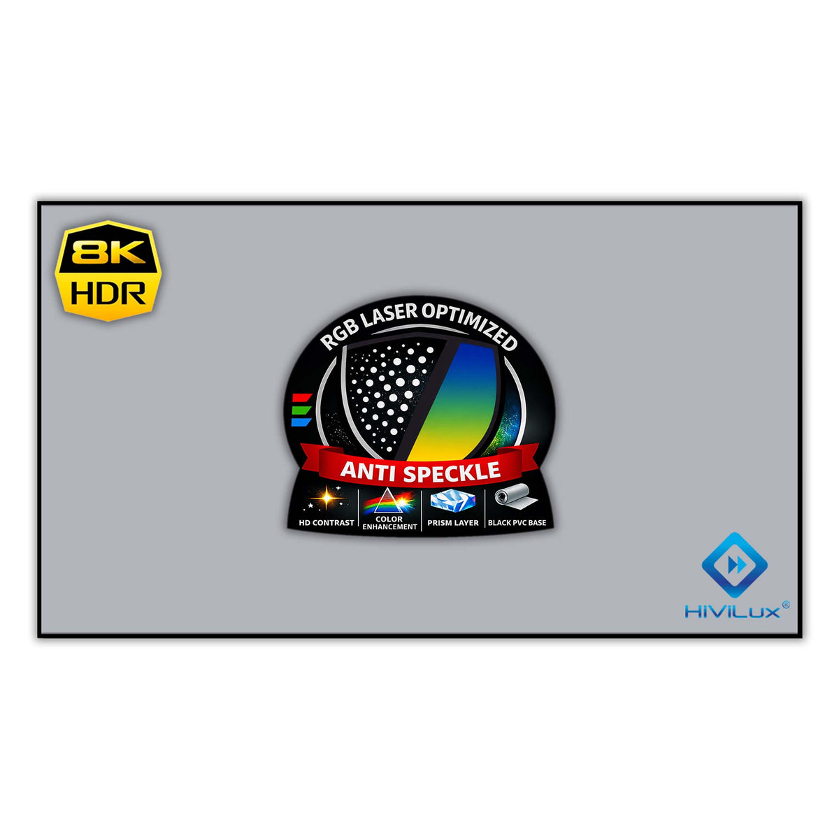 HiViLux® RGB-Triplelaser Zero-Rahmenleinwand – HiViGrey Cinema 3L
