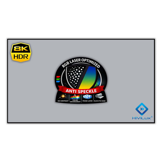 HiViLux® RGB-Triplelaser Zero-Rahmenleinwand – HiViGrey Cinema 3L