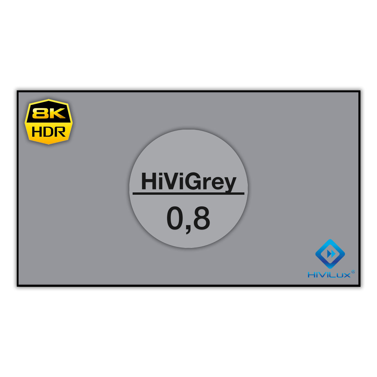 HiViLux® grau Zero-Rahmenleinwand – HiViGrey Cinema 0,8