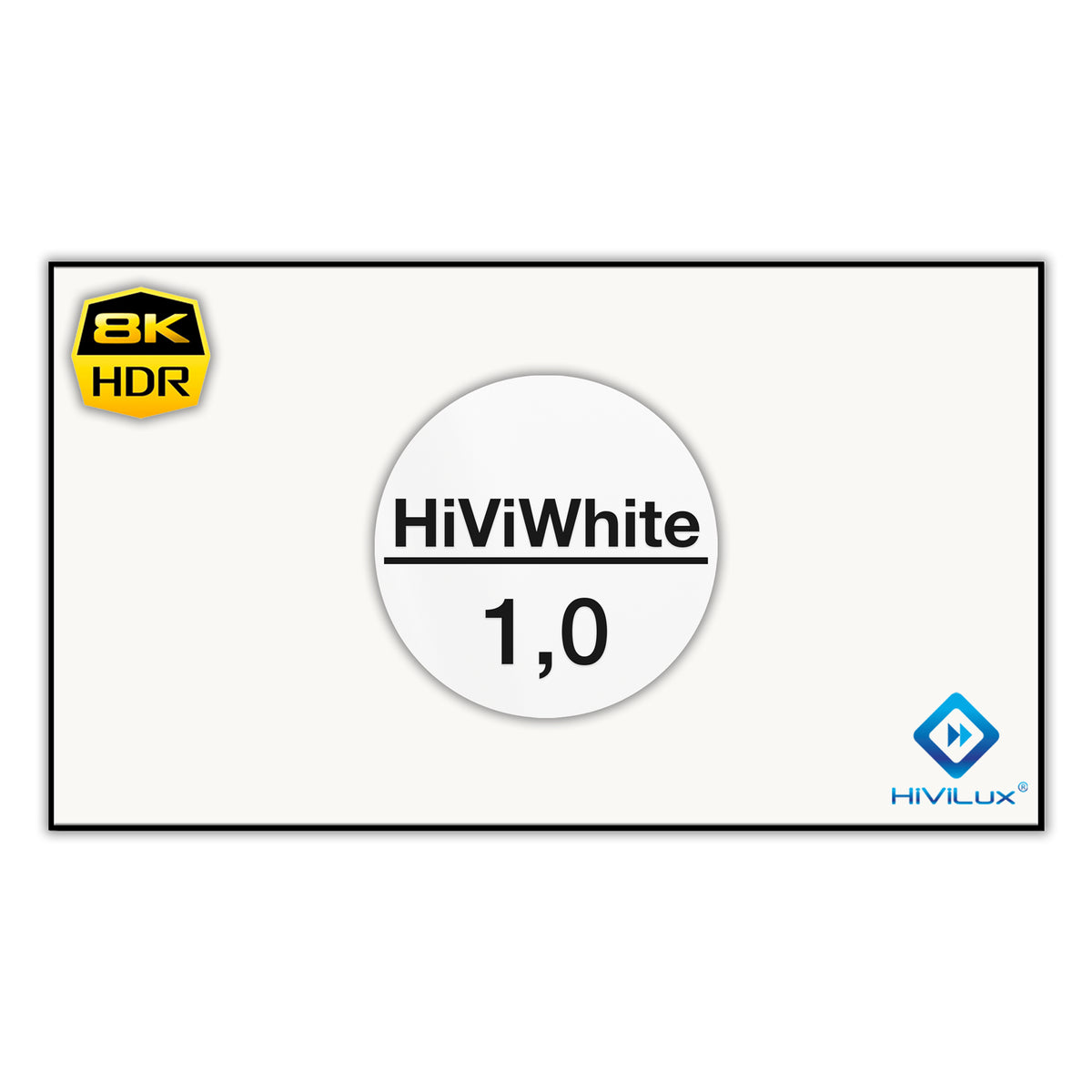 Schermo a cornice fissa HiViLux® bianco – HiViWhite Cinema 1.0