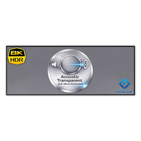 HiViLux® ALR Akustik Zero-Rahmenleinwand – HiViGrey Cinema 5DMP micro perforated