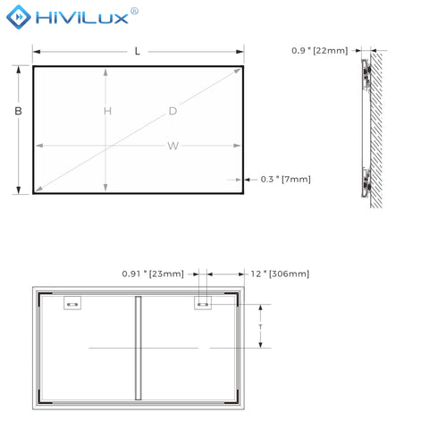 HiViLux® RGB-Triplelaser Zero-frame-scherm – HiViGrey Cinema 3L