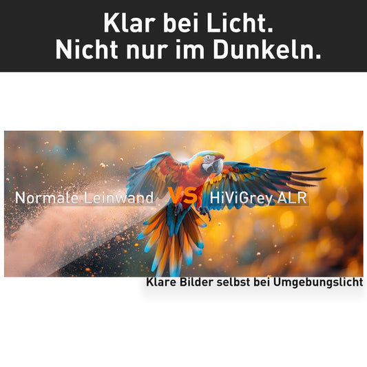 HiViLux® white Tension Motorized Projection Screen – HiViWhite Cinema 1,0 – Black/White Housing 