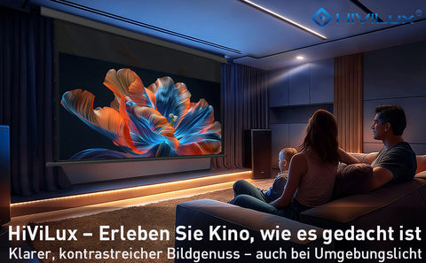 HiViLux® ALR Kontrast Tension-Motorleinwand – HiViGrey Cinema 5D/HDR – Schwarz/Weiß