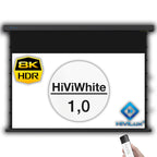 HiViLux® Tension-Motorleinwand – HiViWhite Cinema 1,0 Weißtuch – Gehäuse Schwarz/Weiß