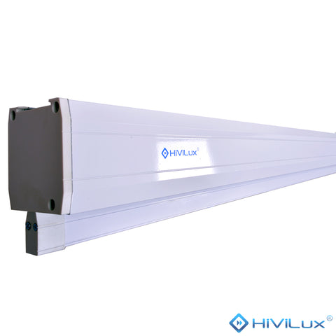 HiViLux® ALR Akustik Tension-Motorleinwand – HiViGrey Cinema 5DMP micro perforated– Schwarz/Weiß
