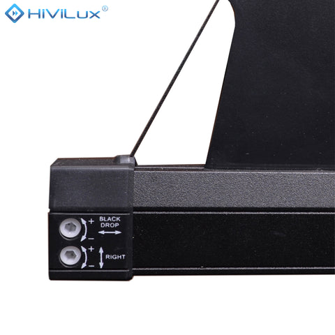 HiViLux® ALR Akustik Tension-Motorleinwand – HiViGrey Cinema 5DMP micro perforated– Schwarz/Weiß