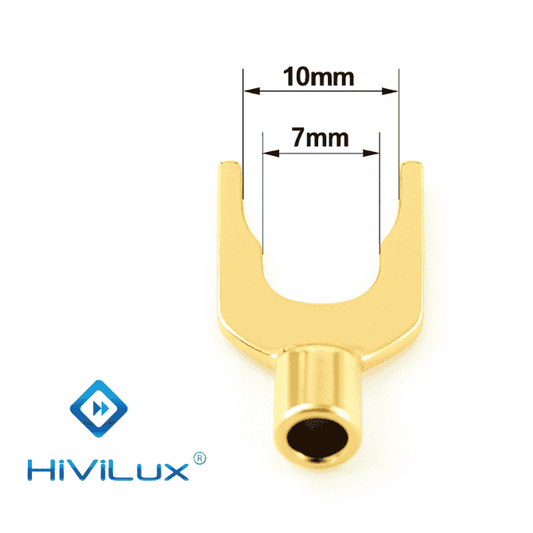 HiViLux U-Schuhe vergolden für Lautsprecherkabel