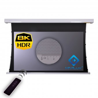 16:9 ALR contrast tab-tensioned motorised screen HiViGrey Cinema 5D MP/HDR acoustic transparent